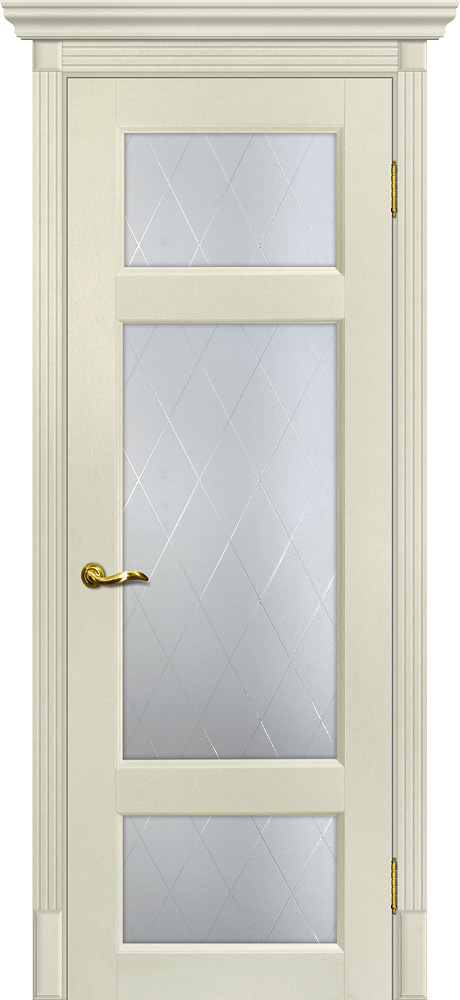 Двери ЭКОШПОН, ПВХ МАРИАМ Тоскана-3 со стеклом Ваниль размер 200 х 60 см. артикул F0000062495