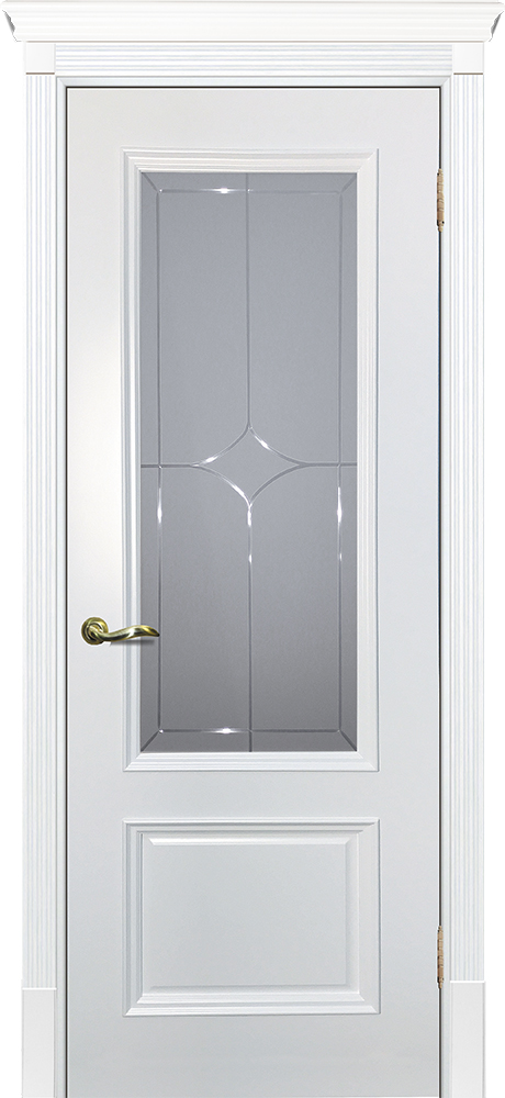 Двери крашеные (Эмаль) ТЕКОНА Смальта 07 со стеклом Белый ral 9003 размер 200 х 60 см. артикул F0000055183