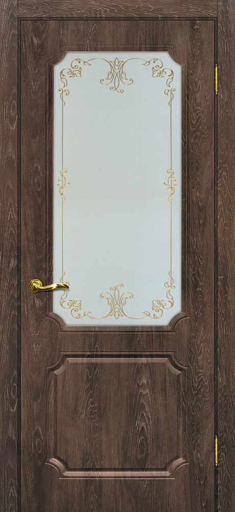 Двери ЭКОШПОН, ПВХ МАРИАМ Сиена-4 со стеклом Дуб корица размер 200 х 60 см. артикул F0000056275