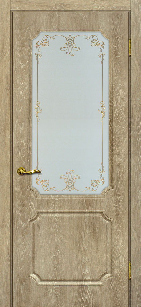 Двери ЭКОШПОН, ПВХ МАРИАМ Сиена-4 со стеклом Дуб песочный размер 200 х 60 см. артикул F0000056287