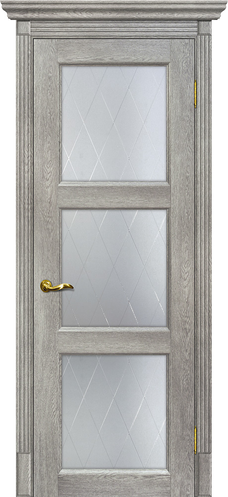 Двери ЭКОШПОН, ПВХ МАРИАМ Тоскана-4 со стеклом Чиаро гриджио размер 200 х 60 см. артикул F0000062573