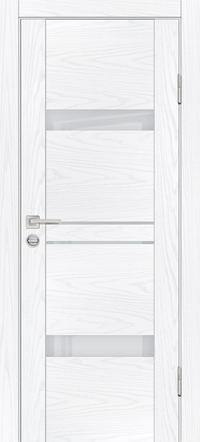 Двери ЭКОШПОН, ПВХ PROFILO PORTE PSM-12 со стеклом Дуб скай белый размер 200 х 60 см. артикул F0000082123