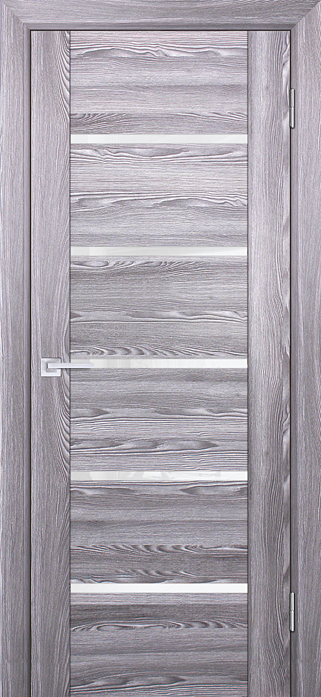 Двери ЭКОШПОН, ПВХ PROFILO PORTE PSK-7 со стеклом Ривьера грей размер 200 х 60 см. артикул F0000083132