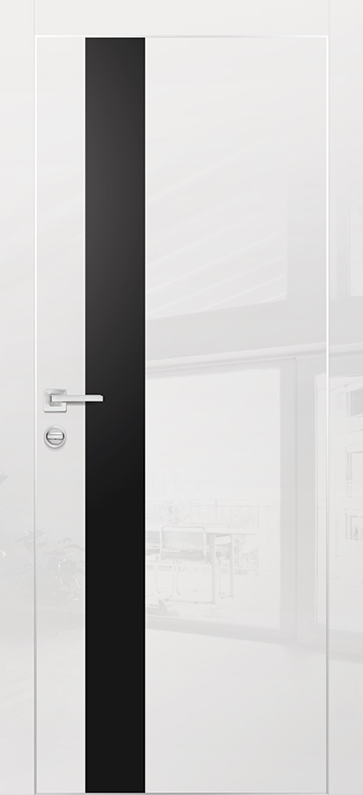 Глянцевые PROFILO PORTE HGX-10 со стеклом Белый глянец размер 200 х 60 см. артикул F0000083950
