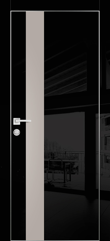 Глянцевые PROFILO PORTE HGX-10 со стеклом Черный глянец размер 200 х 60 см. артикул F0000084037