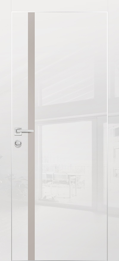 Глянцевые PROFILO PORTE HGX-8 со стеклом Белый глянец размер 190 х 55 см. артикул F0000084588