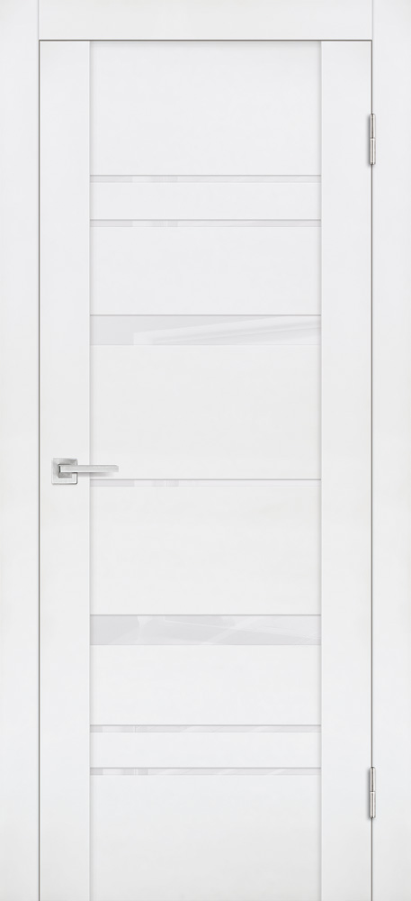 Двери ЭКОШПОН, ПВХ PROFILO PORTE PST-2 со стеклом белый бархат размер 190 х 55 см. артикул F0000090172