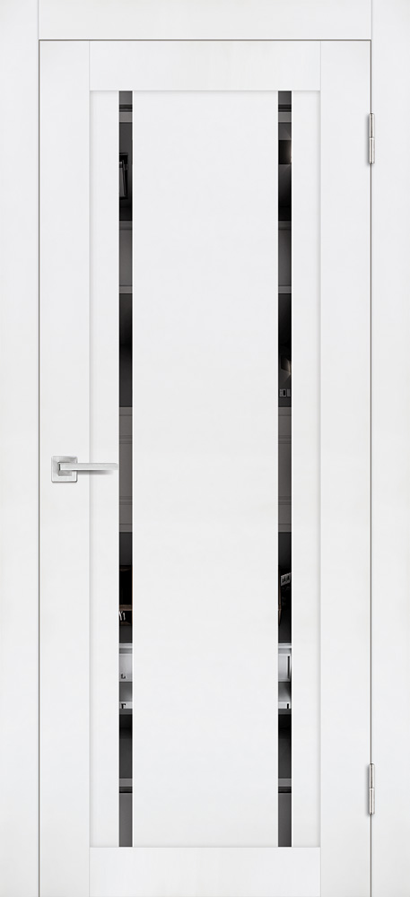 Двери ЭКОШПОН, ПВХ PROFILO PORTE PST-9 со стеклом белый бархат размер 190 х 55 см. артикул F0000090605