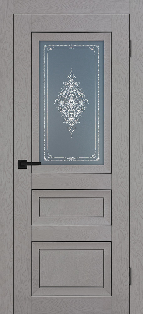 Двери ЭКОШПОН, ПВХ PROFILO PORTE PST-29 со стеклом серый ясень размер 200 х 60 см. артикул F0000091024