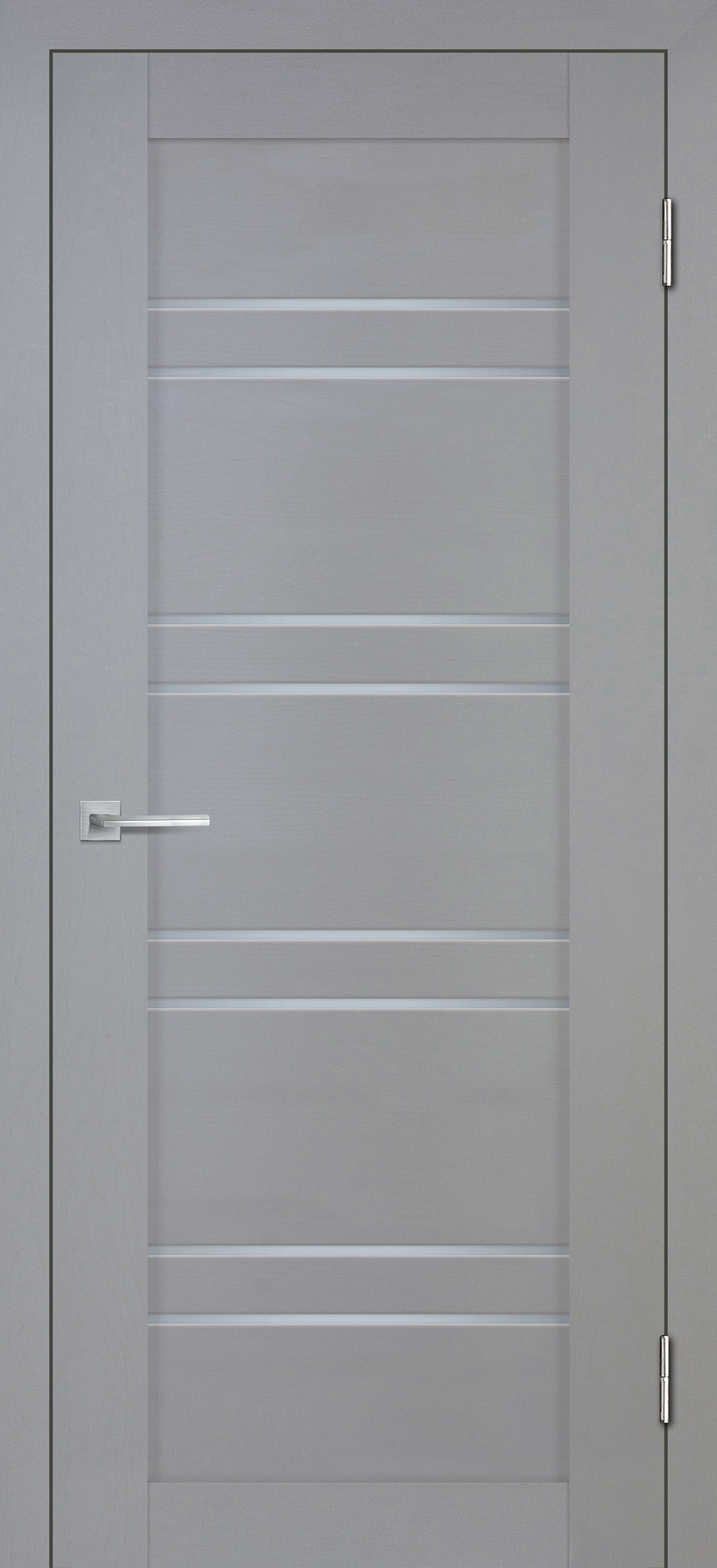 Двери ЭКОШПОН, ПВХ STABILE PORTE Деко-19 nanotex soft со стеклом серый тик размер 200 х 60 см. артикул F0000092414