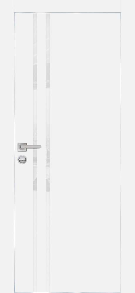 Двери ЭКОШПОН, ПВХ PROFILO PORTE PX-11 AL кромка с 4-х ст. со стеклом Белый размер 200 х 60 см. артикул F0000092528