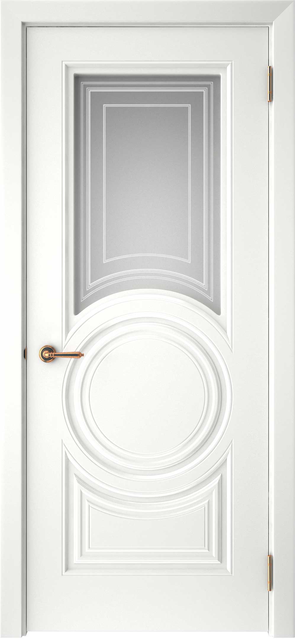 Двери крашеные (Эмаль) ТЕКОНА Смальта-45 со стеклом Белый ral размер 200 х 60 см. артикул F0000093316