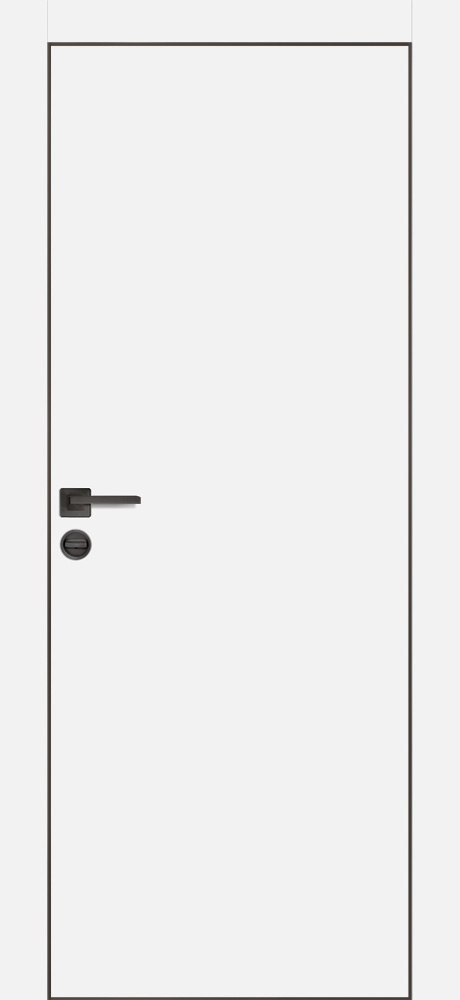 Двери ЭКОШПОН, ПВХ PROFILO PORTE PX-1 черная кромка с 4-х ст. глухое Белый размер 200 х 60 см. артикул F0000093464