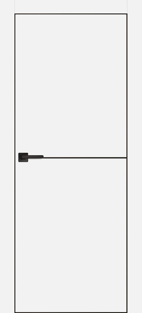 Двери ЭКОШПОН, ПВХ PROFILO PORTE PX-19 черная кромка с 4-х ст. глухое с молдингом Белый размер 200 х 60 см. артикул F0000093497