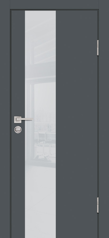 Двери ЭКОШПОН, ПВХ PROFILO PORTE P-6 со стеклом Графит размер 200 х 60 см. артикул F0000097945
