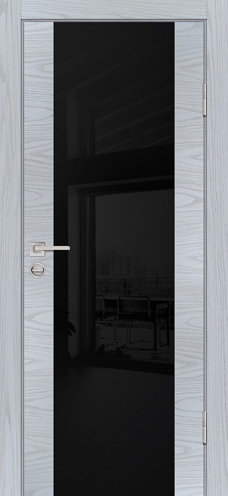 Двери ЭКОШПОН, ПВХ PROFILO PORTE P-7 со стеклом Дуб скай серый размер 200 х 60 см. артикул F0000098127