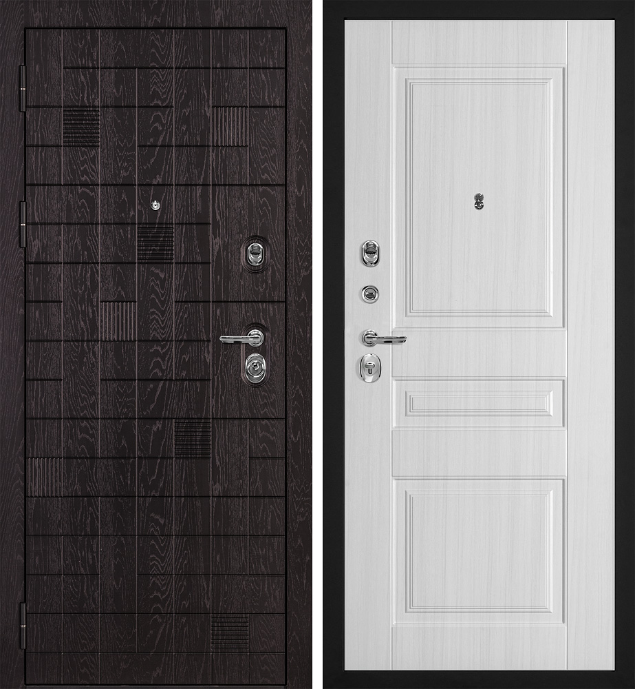 Дверь Нона-36/PR-150 Горький шоколад / Сандал белый