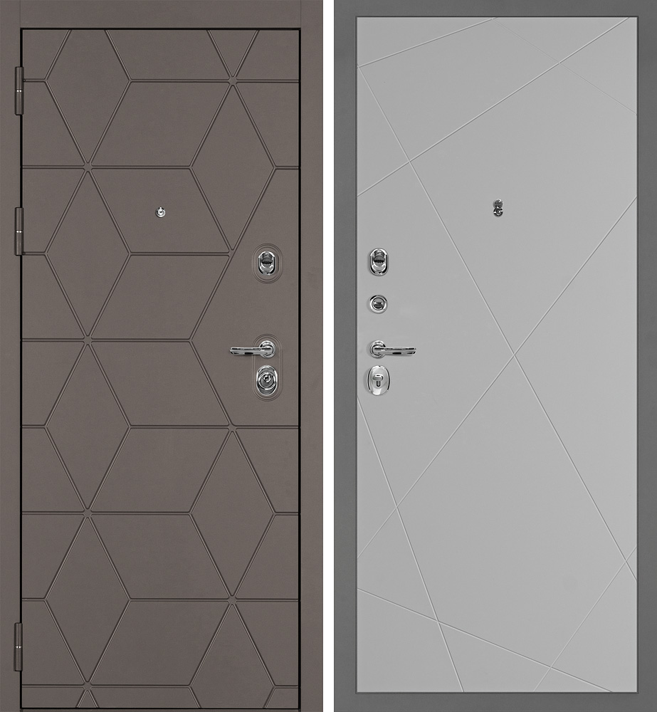 Дверь Тетра-181/PR-103 Коричнево-серый / Агат