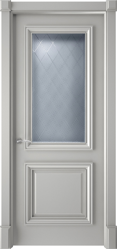 Двери крашеные (Эмаль) ТЕКОНА Смальта 22.2 со стеклом Светло-серый RAL 7047 размер 200 х 60 см. артикул F0000102502
