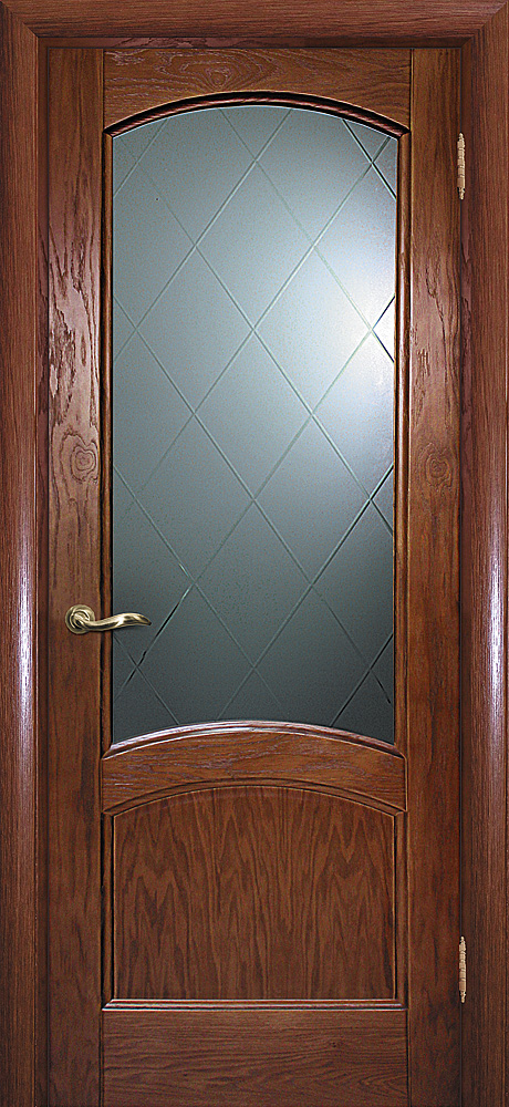 Двери шпонированные ТЕКОНА Вайт 01 со стеклом Дуб