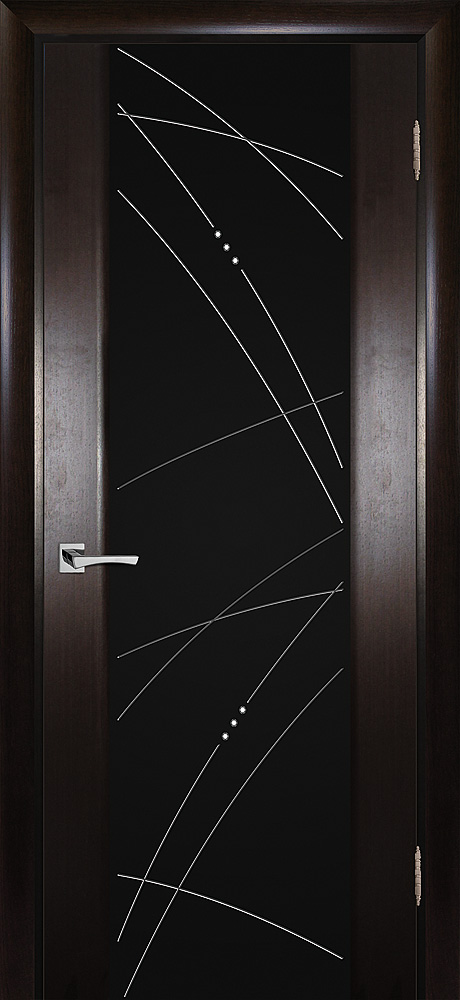 Двери шпонированные ТЕКОНА Страто 02 со стеклом Тонированный черный дуб размер 190 х 60 см. артикул F0000050534