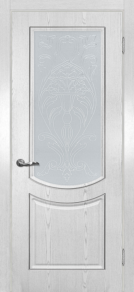 Двери ЭКОШПОН, ПВХ МАРИАМ Сиена-3 со стеклом Дуб жемчужный размер 200 х 60 см. артикул F0000056215