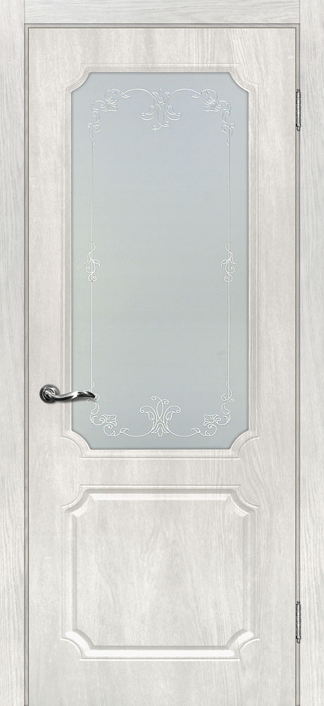 Двери ЭКОШПОН, ПВХ МАРИАМ Сиена-4 со стеклом Дуб жемчужный