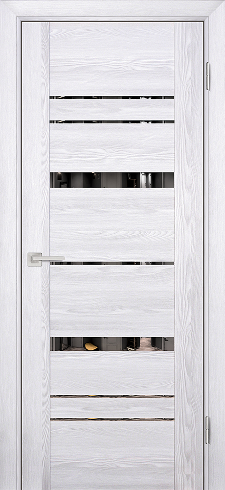 Двери ЭКОШПОН, ПВХ PROFILO PORTE PSK-2 со стеклом Ривьера айс размер 190 х 55 см. артикул F0000058014