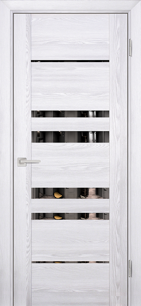 Двери ЭКОШПОН, ПВХ PROFILO PORTE PSK-4 со стеклом Ривьера айс размер 190 х 55 см. артикул F0000058302