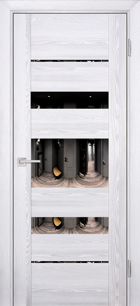 Двери ЭКОШПОН, ПВХ PROFILO PORTE PSK-5 со стеклом Ривьера айс размер 190 х 55 см. артикул F0000058446
