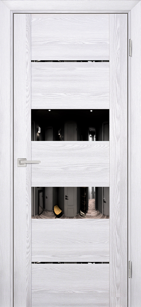 Двери ЭКОШПОН, ПВХ PROFILO PORTE PSK-6 со стеклом Ривьера айс размер 190 х 55 см. артикул F0000058590