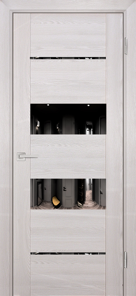 Двери ЭКОШПОН, ПВХ PROFILO PORTE PSK-6 со стеклом Ривьера крем размер 200 х 60 см. артикул F0000058674