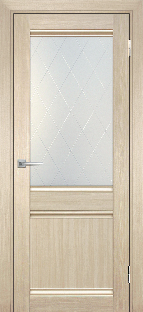 Двери ЭКОШПОН, ПВХ МАРИАМ ТЕХНО-702 со стеклом Капучино размер 200 х 60 см. артикул F0000061005