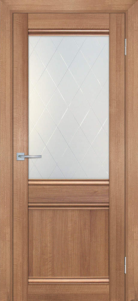 Двери ЭКОШПОН, ПВХ МАРИАМ ТЕХНО-702 со стеклом Миндаль