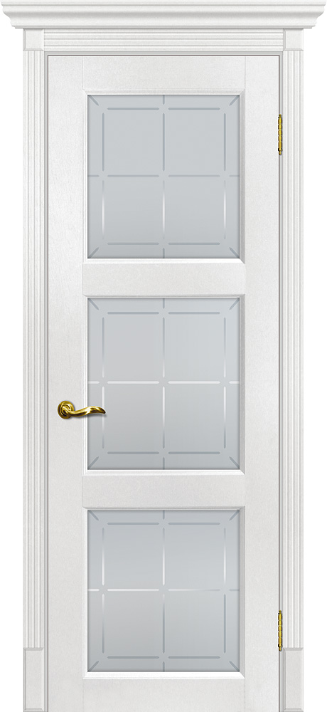 Двери ЭКОШПОН, ПВХ МАРИАМ Тоскана-4 со стеклом Пломбир размер 200 х 60 см. артикул F0000062163