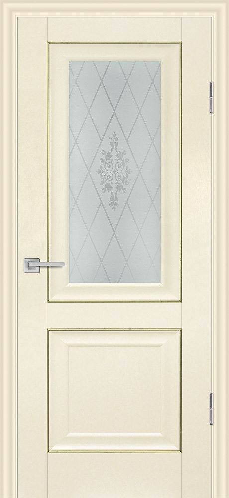 Двери ЭКОШПОН, ПВХ PROFILO PORTE PSB-27 со стеклом Ваниль размер 200 х 60 см. артикул F0000062300