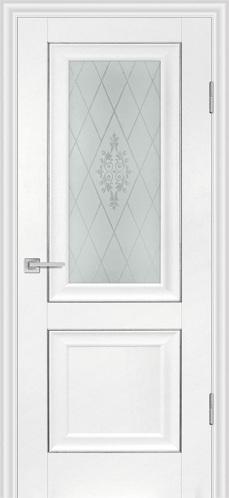 Двери ЭКОШПОН, ПВХ PROFILO PORTE PSB-27 со стеклом Пломбир размер 200 х 60 см. артикул F0000062304