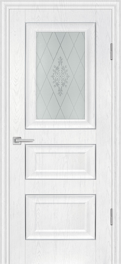 Двери ЭКОШПОН, ПВХ PROFILO PORTE PSB-29 со стеклом Пломбир