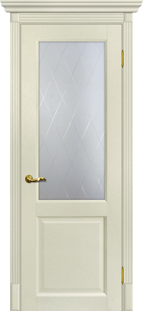 Двери ЭКОШПОН, ПВХ МАРИАМ Тоскана-1 со стеклом Ваниль размер 200 х 60 см. артикул F0000062399