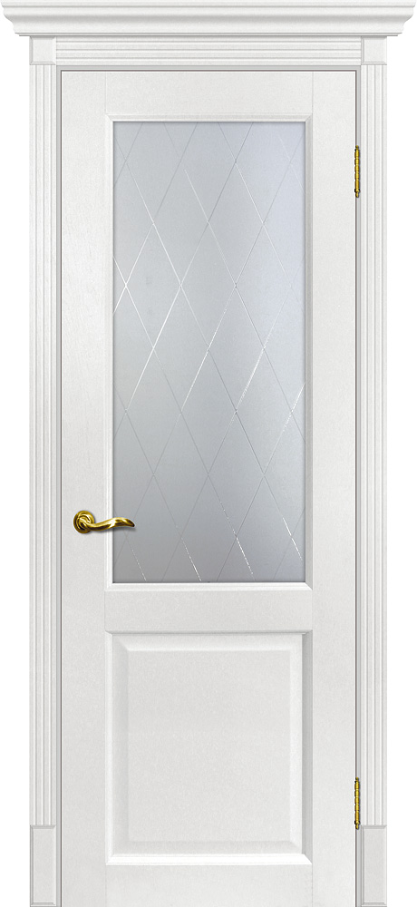 Двери ЭКОШПОН, ПВХ МАРИАМ Тоскана-1 со стеклом Пломбир размер 200 х 60 см. артикул F0000062409