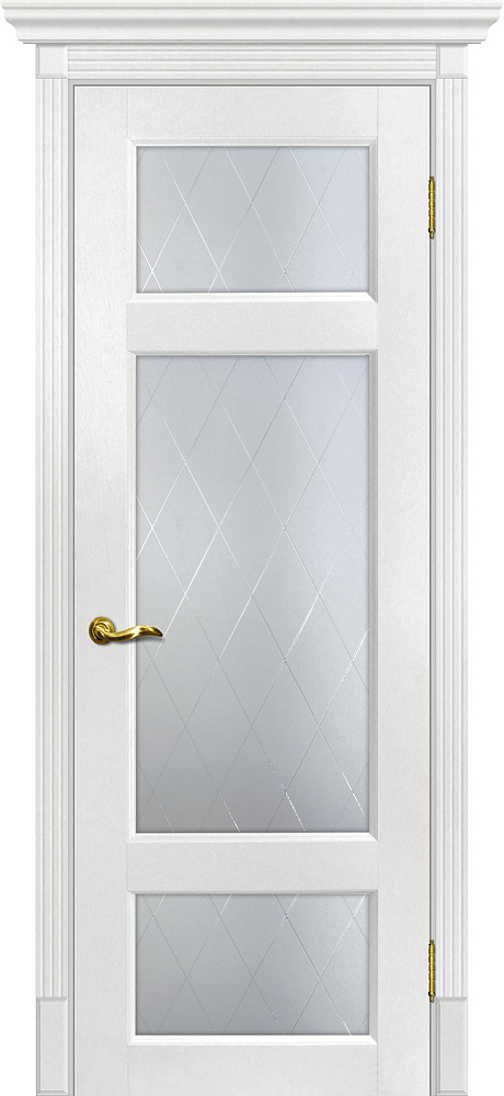 Двери ЭКОШПОН, ПВХ МАРИАМ Тоскана-3 со стеклом Пломбир размер 200 х 60 см. артикул F0000062505