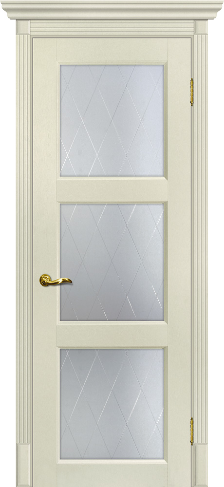 Двери ЭКОШПОН, ПВХ МАРИАМ Тоскана-4 со стеклом Ваниль размер 200 х 60 см. артикул F0000062543