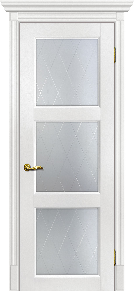 Двери ЭКОШПОН, ПВХ МАРИАМ Тоскана-4 со стеклом Пломбир размер 200 х 60 см. артикул F0000062553