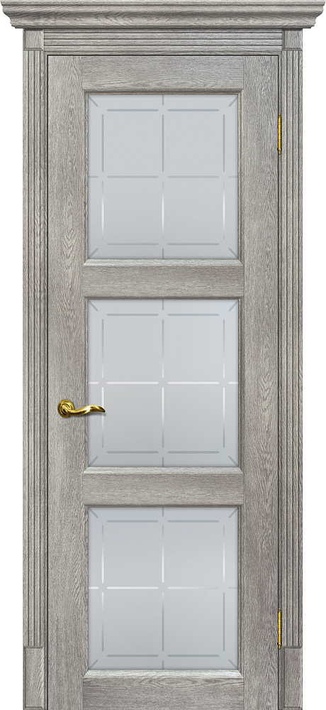 Двери ЭКОШПОН, ПВХ МАРИАМ Тоскана-4 со стеклом Чиаро гриджио размер 200 х 60 см. артикул F0000062572
