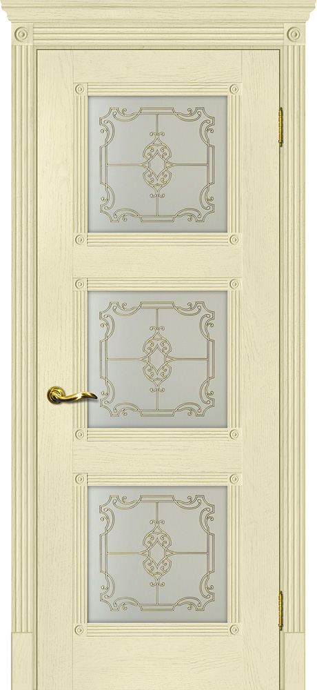 Двери ЭКОШПОН, ПВХ МАРИАМ Флоренция-4 со стеклом Ваниль размер 200 х 60 см. артикул F0000066207