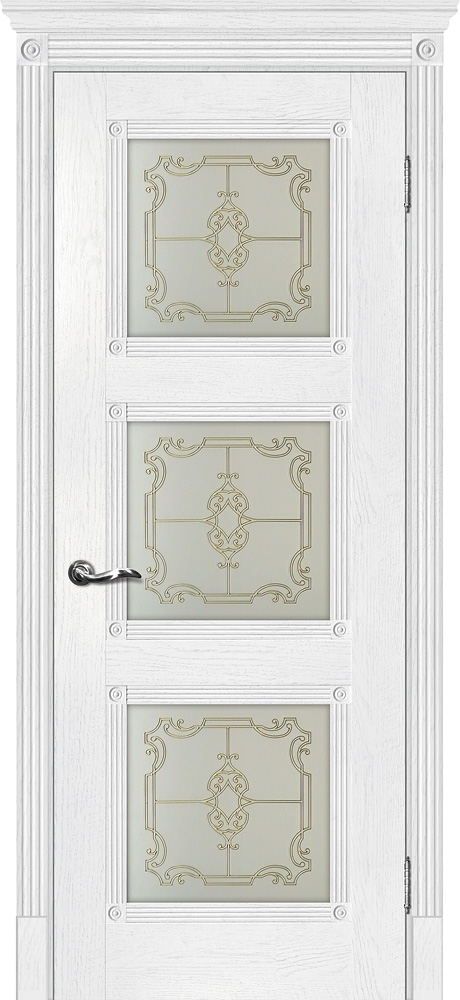 Двери ЭКОШПОН, ПВХ МАРИАМ Флоренция-4 со стеклом Пломбир