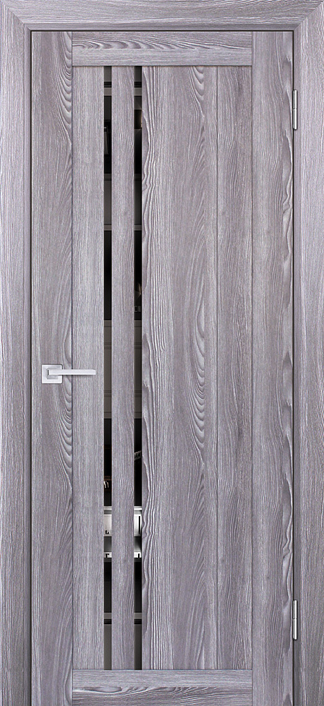 Двери ЭКОШПОН, ПВХ PROFILO PORTE PSK-10 со стеклом Ривьера грей размер 190 х 55 см. артикул F0000066366