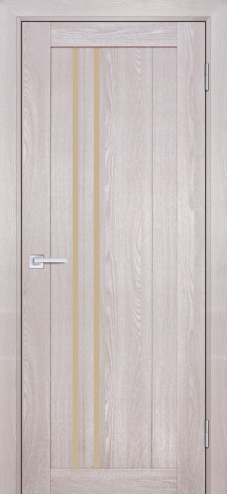 Двери ЭКОШПОН, ПВХ PROFILO PORTE PSK-10 со стеклом Ривьера крем размер 190 х 55 см. артикул F0000066395