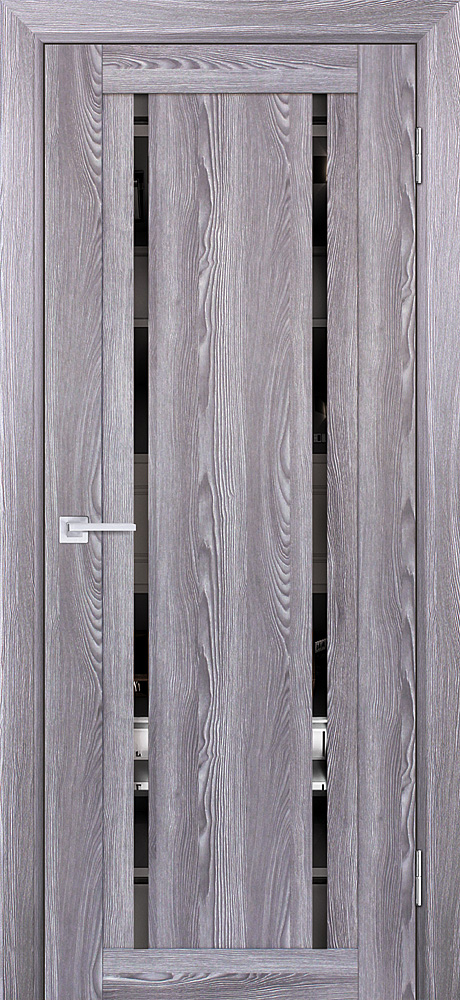 Двери ЭКОШПОН, ПВХ PROFILO PORTE PSK-9 со стеклом Ривьера грей размер 190 х 55 см. артикул F0000066604