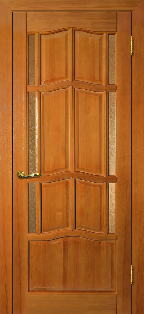 Двери из массива ДВЕРНАЯ БИРЖА Ампир ДБО со стеклом Тонированная сосна размер 200 х 80 см. артикул F0000066791